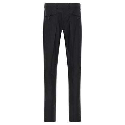 Dolce & Gabbana Black Virgin Wool Two-Piece Suit