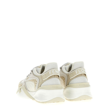 Fendi White Polyester Athletic Sneakers