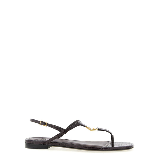 Fendi Purple Elastane Flat Sandals