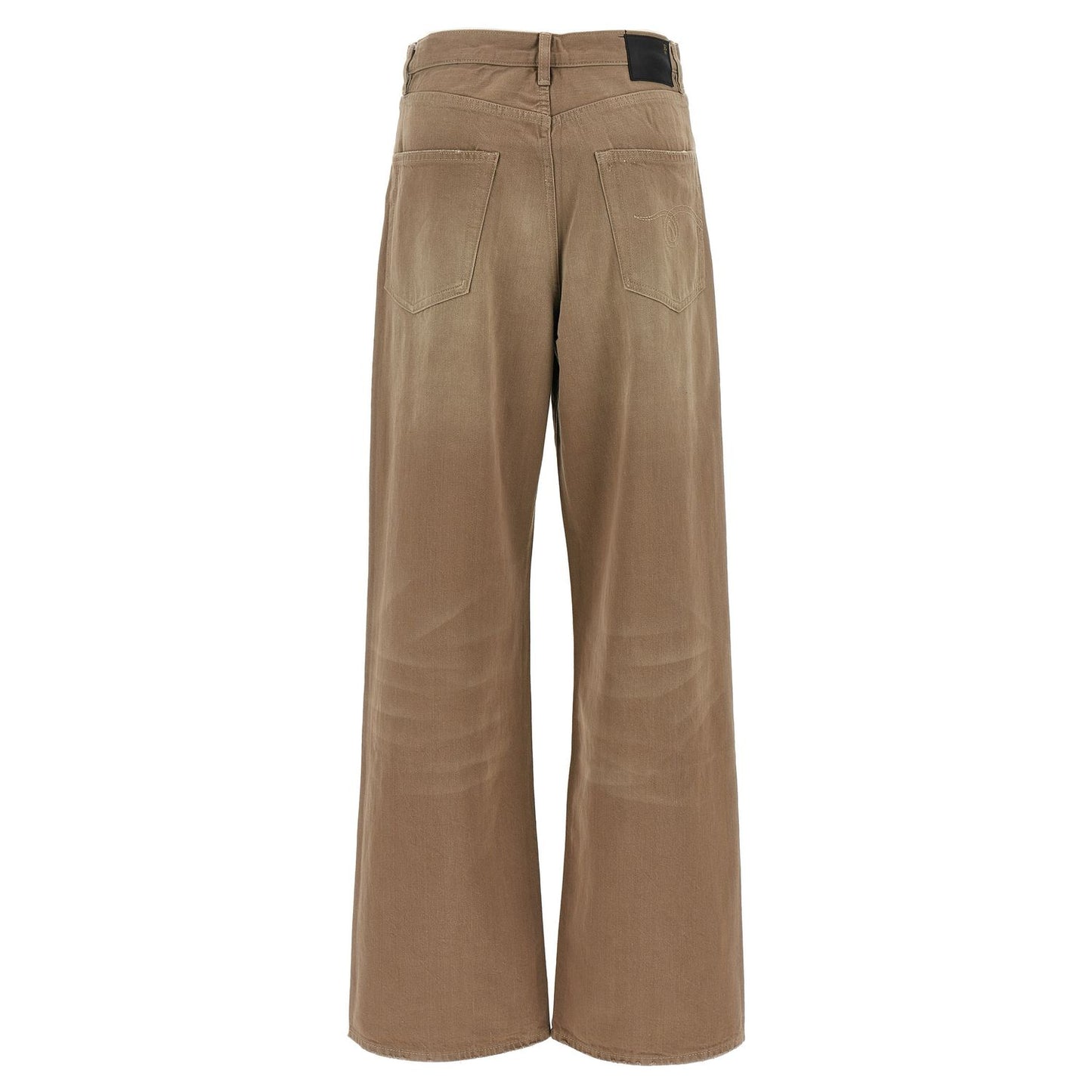 R13 Brown Cotton High-Waisted Jean