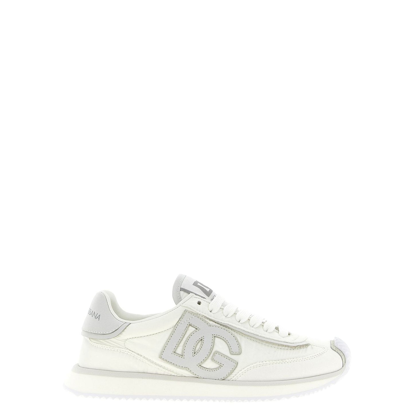 Dolce & Gabbana White Polyester Athletic Sneakers