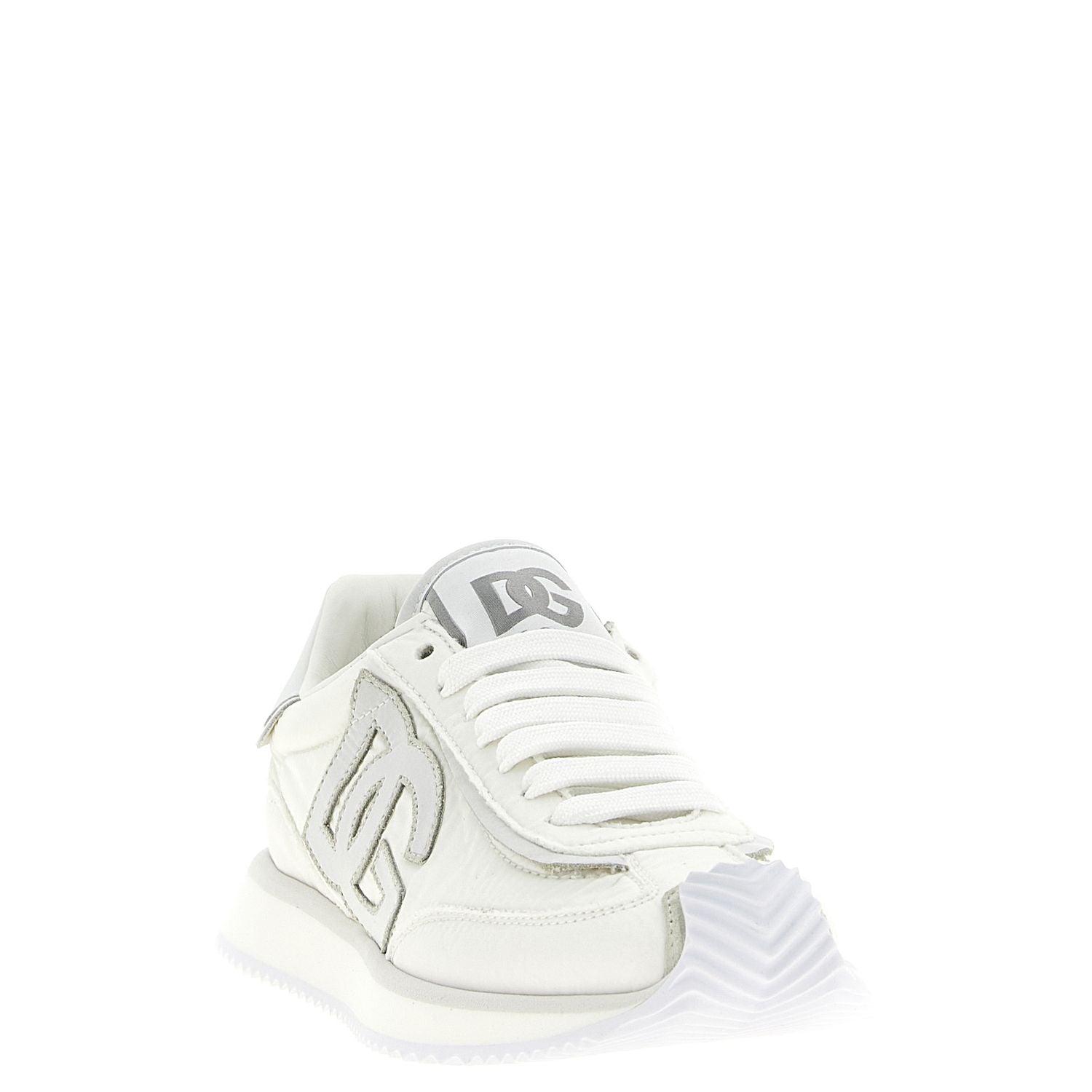 Dolce & Gabbana White Polyester Athletic Sneakers