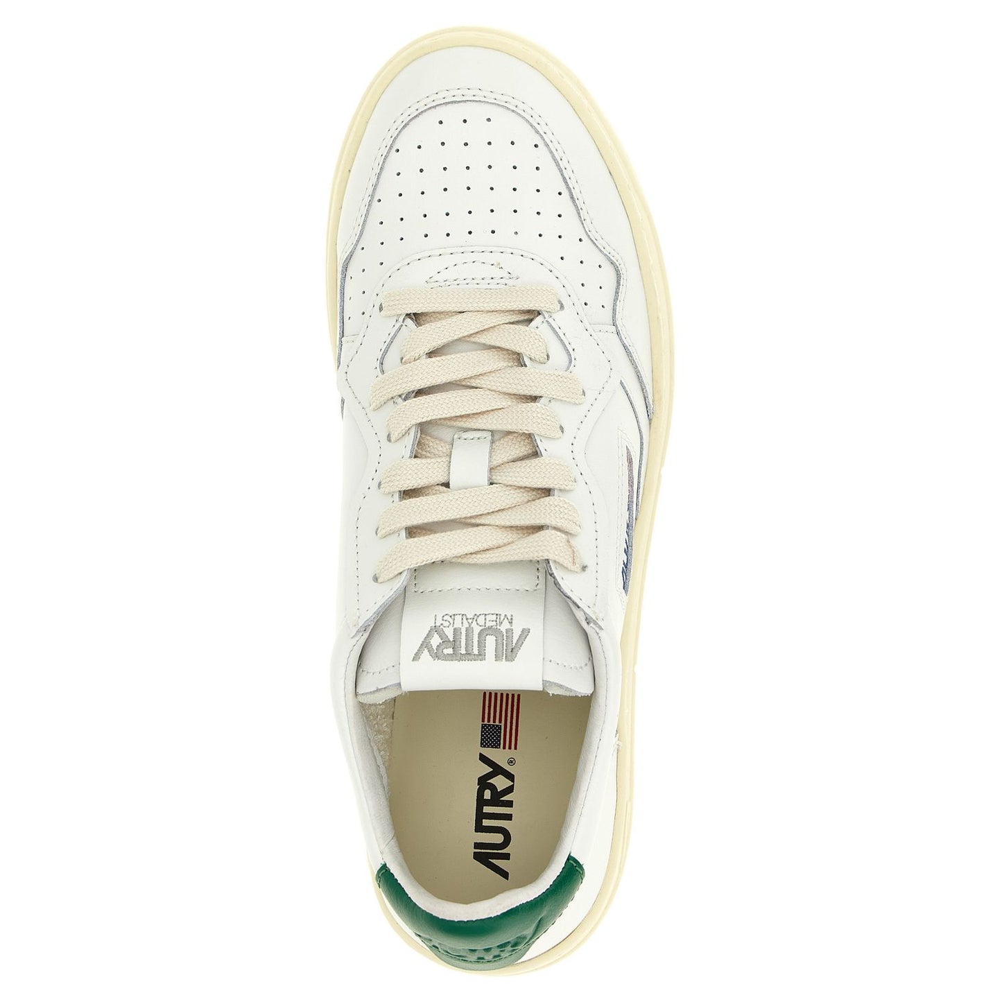 Autry Bicolor Goatskin Low Top Sneakers