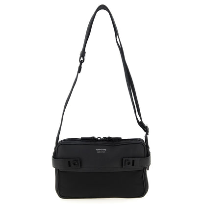 Ferragamo Black Fabric Crossbody Bag