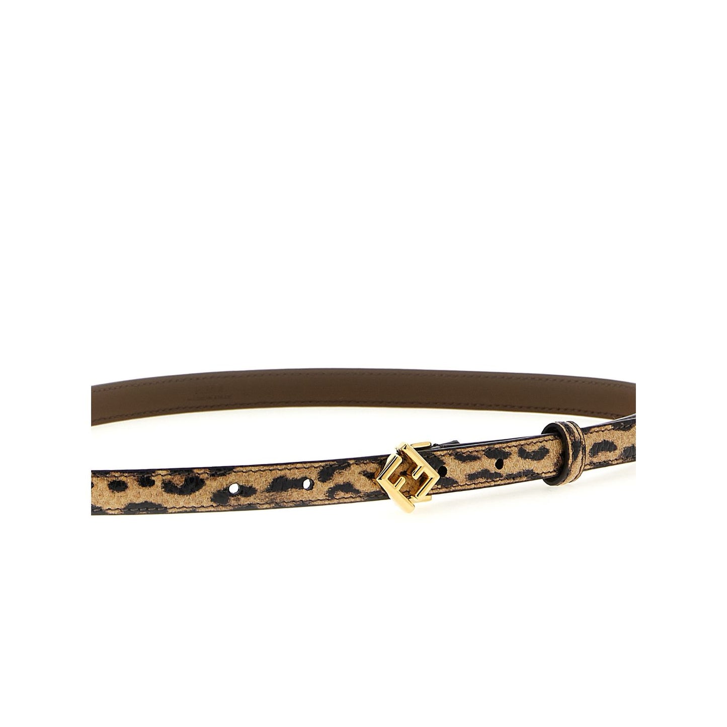 Fendi Multicolor Velvet Leather Regular Belt