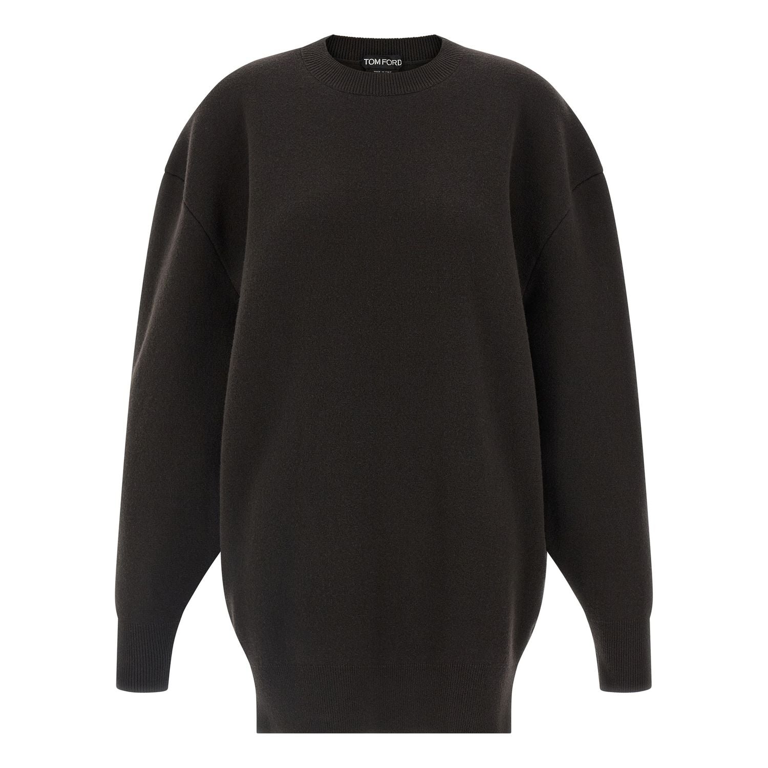 Tom Ford Brown Virgin Wool Short Dress
