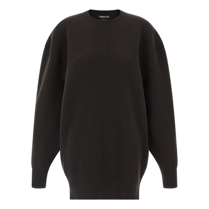 Tom Ford Brown Virgin Wool Short Dress