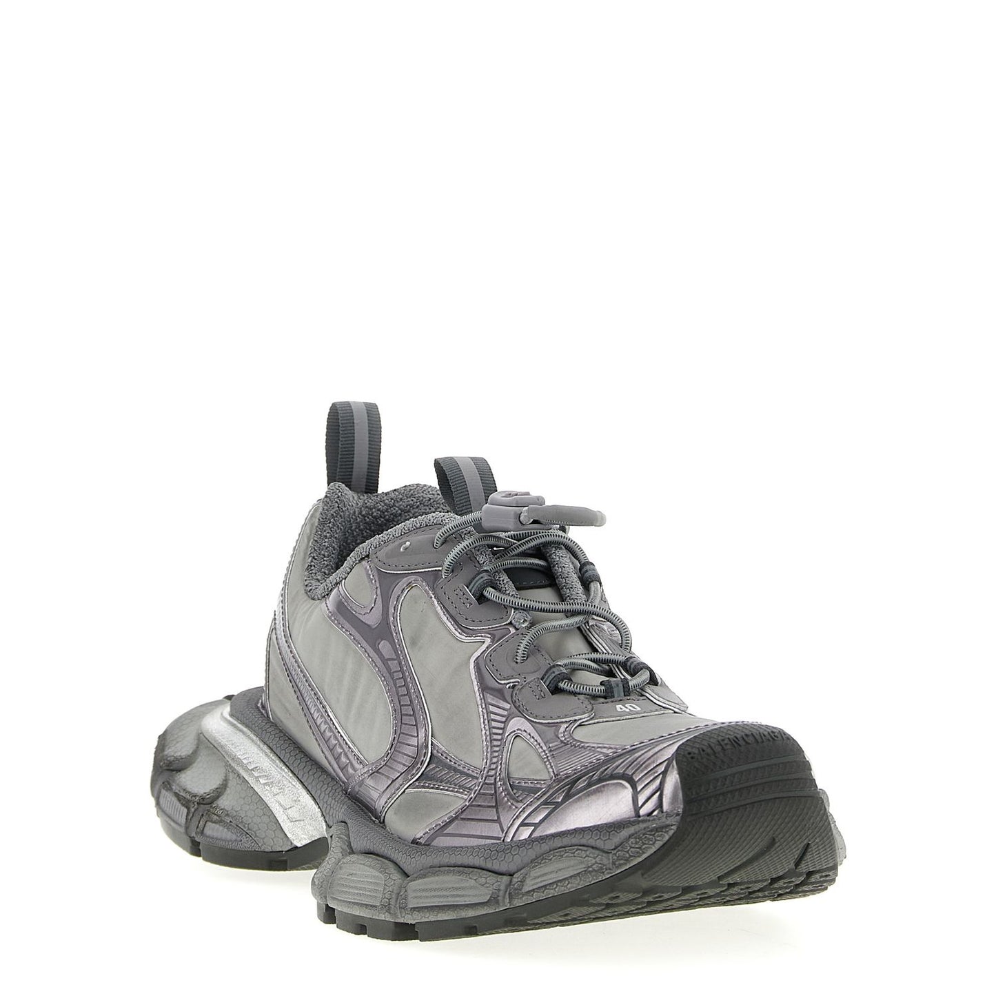Balenciaga Gray Polyester Athletic Sneakers