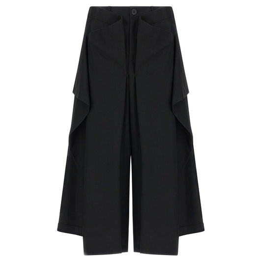 Issey Miyake Black Wool Casual Pants