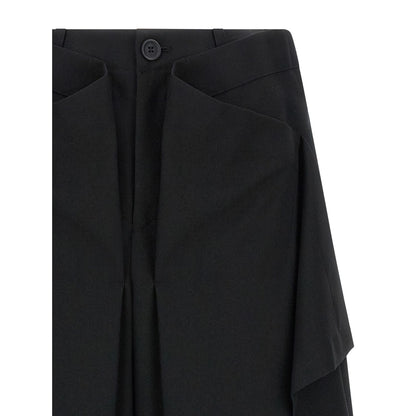 Issey Miyake Black Wool Casual Pants