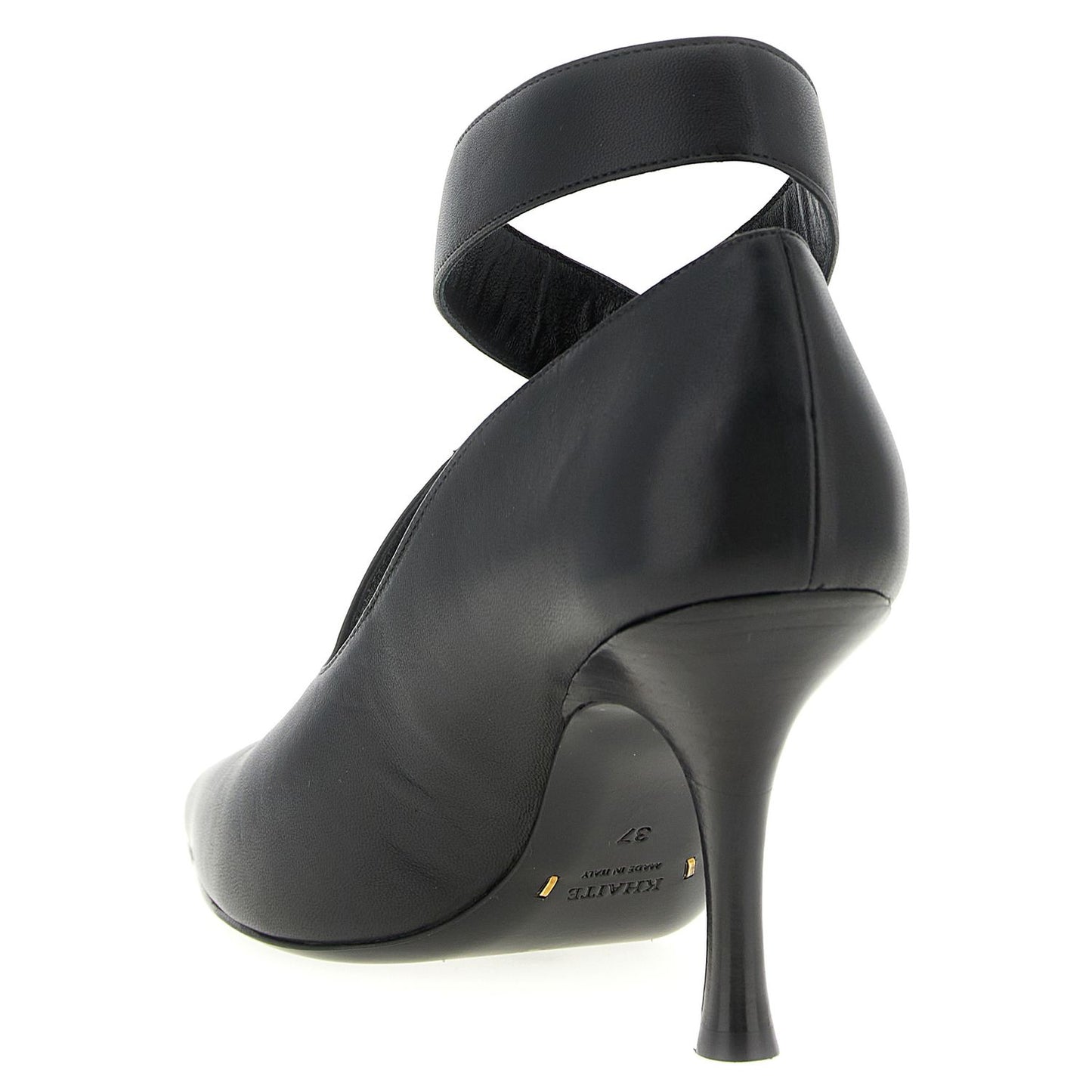 Khaite Black Lamb Leather High Heel Pumps