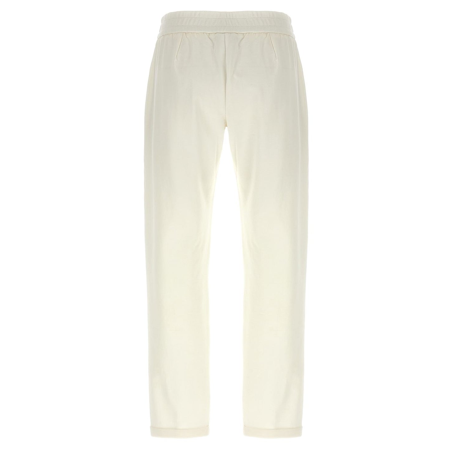 Brunello Cucinelli White Cotton Joggers (Workout Pants)