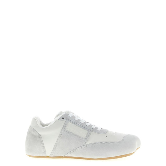 MM6 Maison Margiela White Calfskin Athletic Sneakers