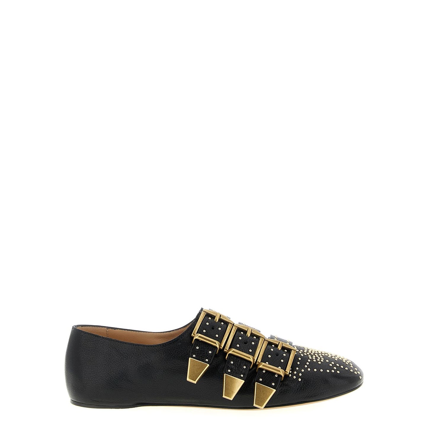 Chloé Black Lamb Leather Ballet Flats