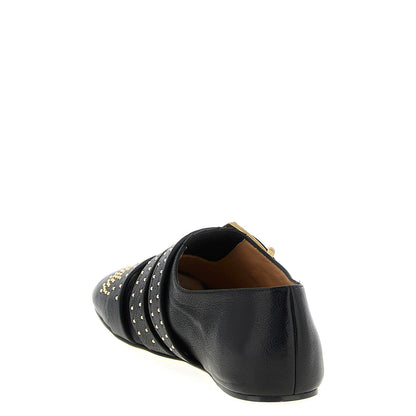 Chloé Black Lamb Leather Ballet Flats