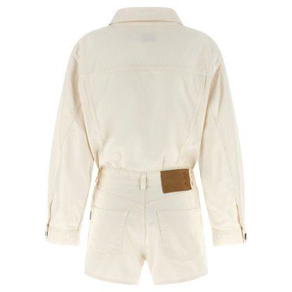 Haikure White Cotton Rompers