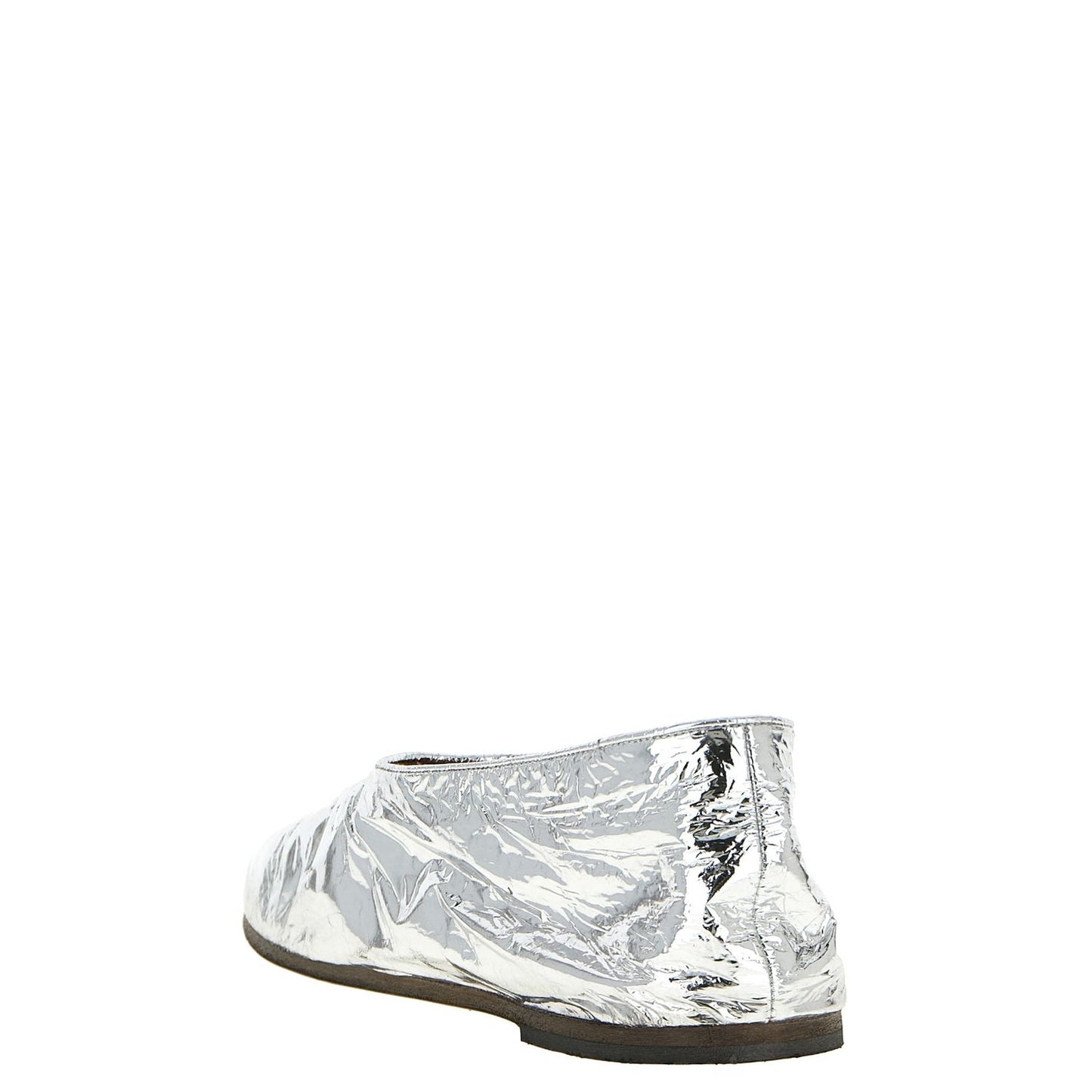 Marsell Silver Calfskin Ballet Flats