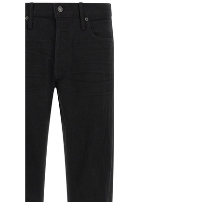Tom Ford Black Cotton Straight-Leg Jeans
