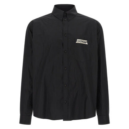 Balenciaga Black Cotton Blouse
