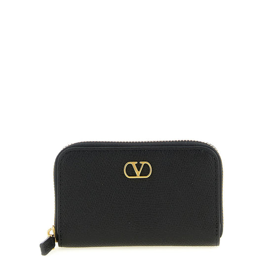 Valentino Garavani Black Calfskin Cardholder
