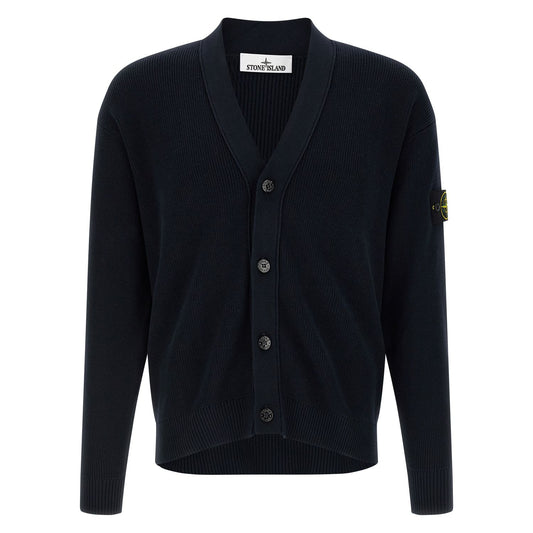 Stone Island Blue Cotton Cardigan