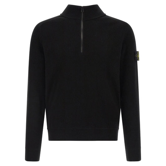 Stone Island Black Cotton Cardigan
