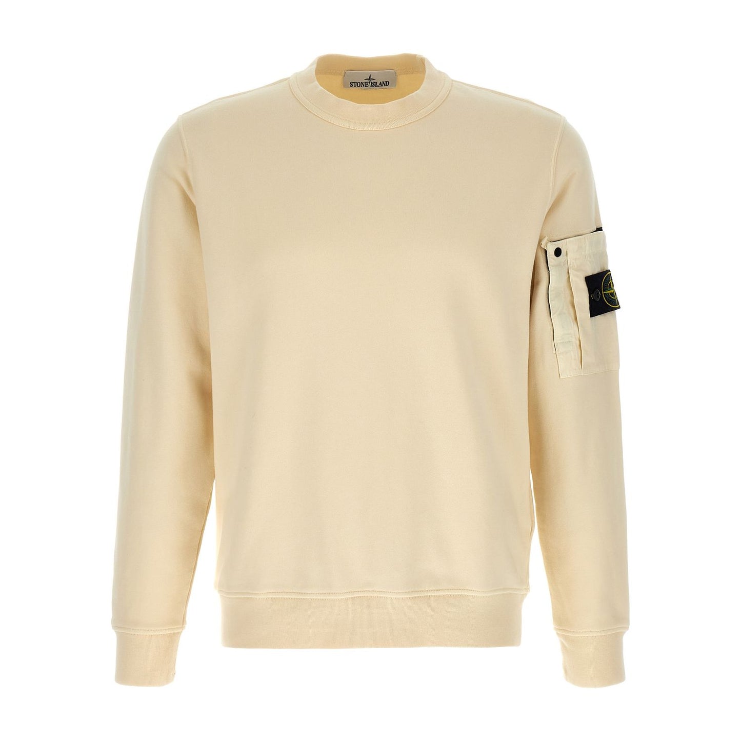 Stone Island Beige Cotton Sweatshirt