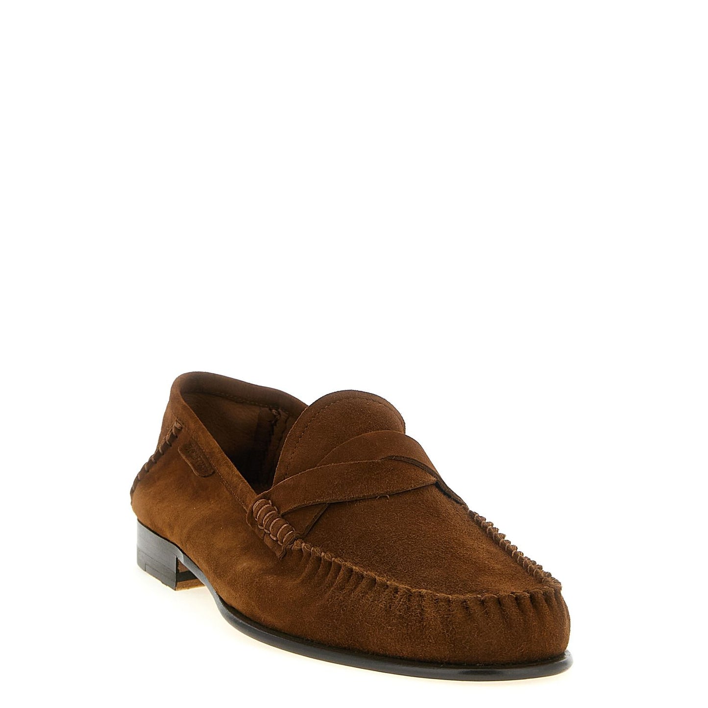 Tom Ford Brown Suede Leather Slip-On Loafers
