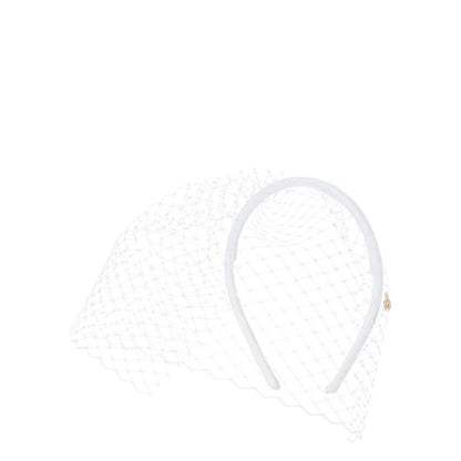 Maison Michel White Polyamide Headband