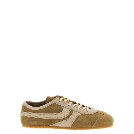 Dries Van Noten Beige Calfskin Sneakers