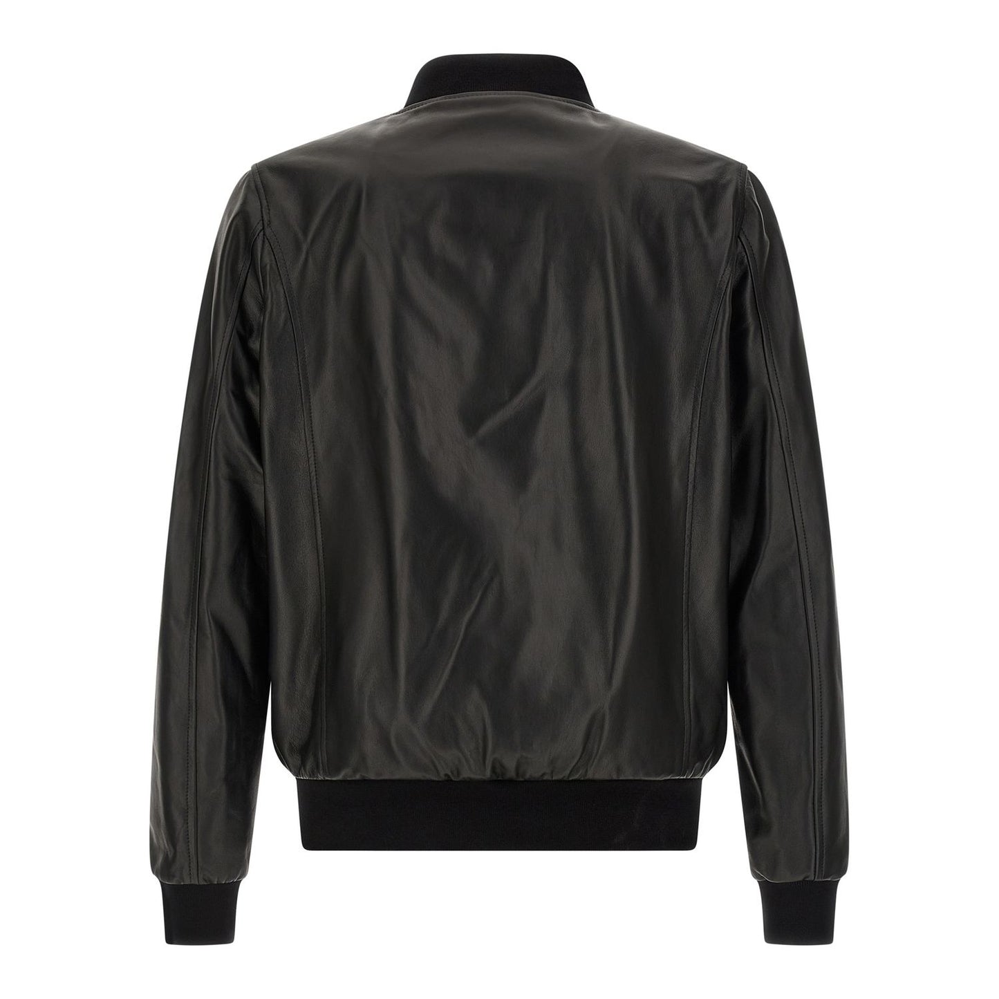 Philipp Plein Black Lambskin Leather Jacket