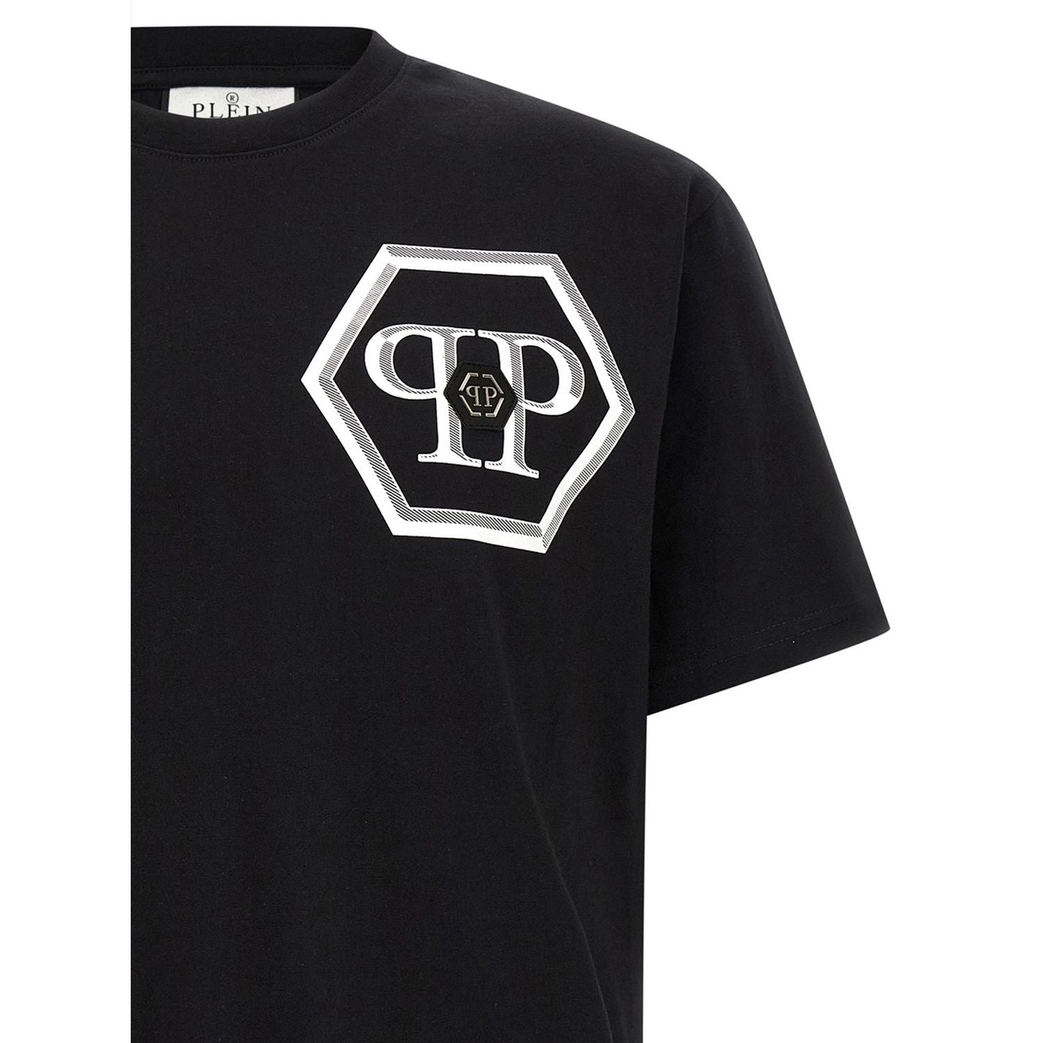 Philipp Plein Black Cotton T-Shirt