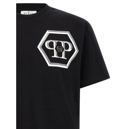 Philipp Plein Black Cotton T-Shirt