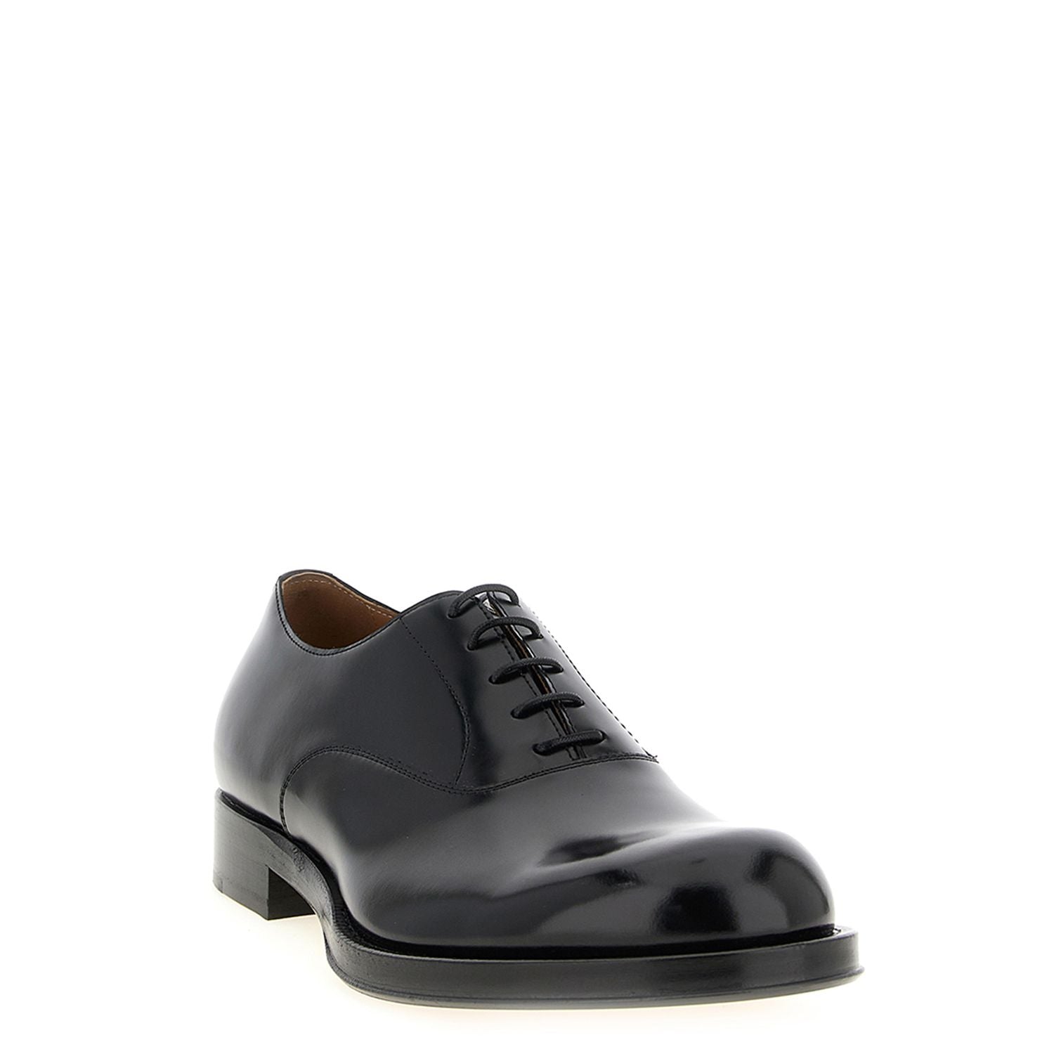 Dries Van Noten Black Calfskin Oxfords And Derbies