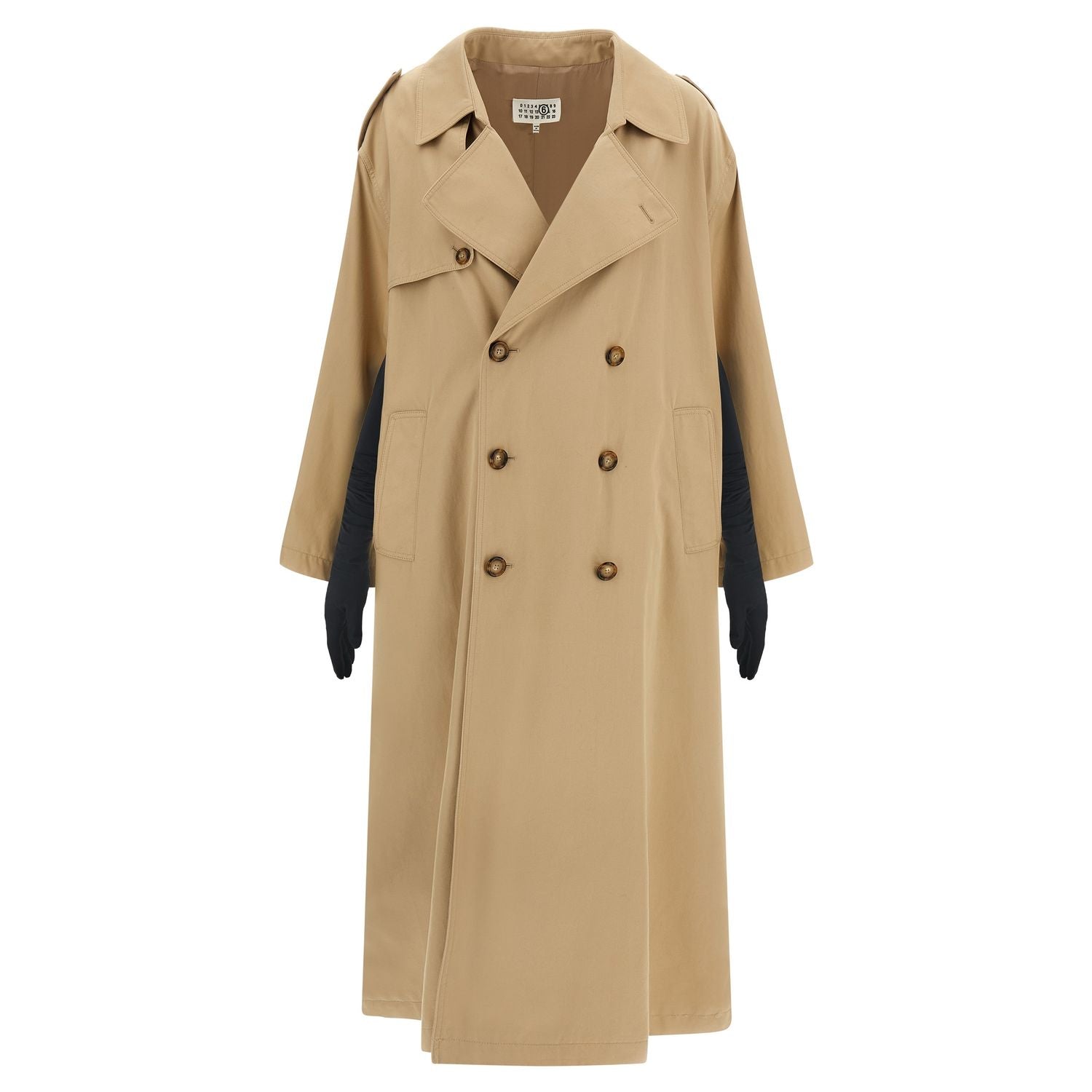 MM6 Maison Margiela Beige Cotton Coat
