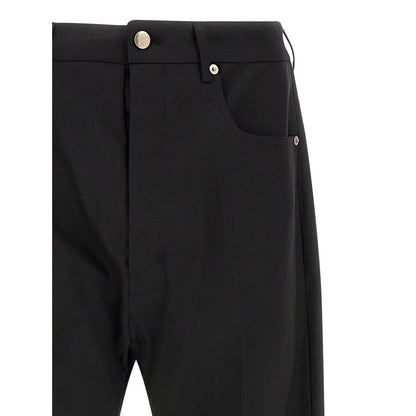 Rick Owens Black Wool Jeans Denim