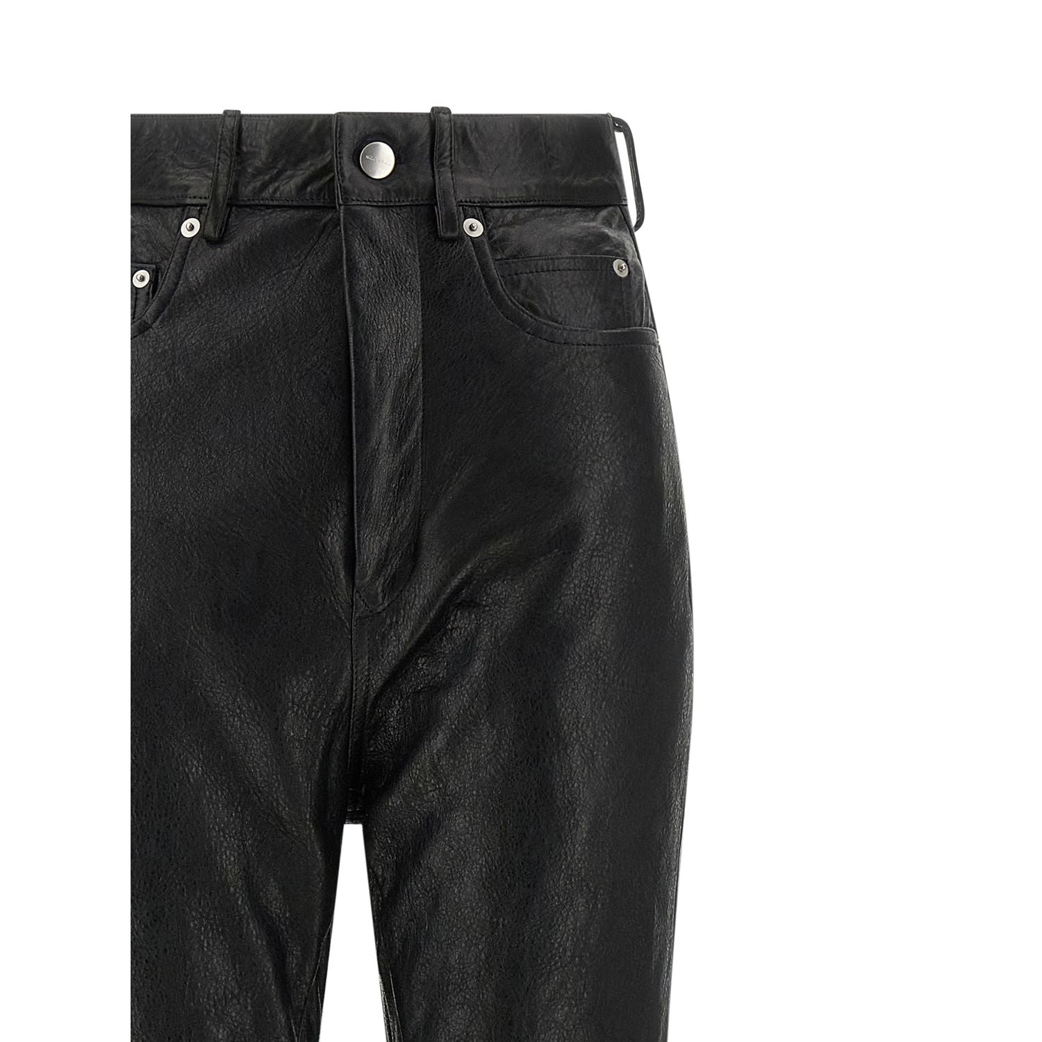 Rick Owens Black Lamb Leather Pants