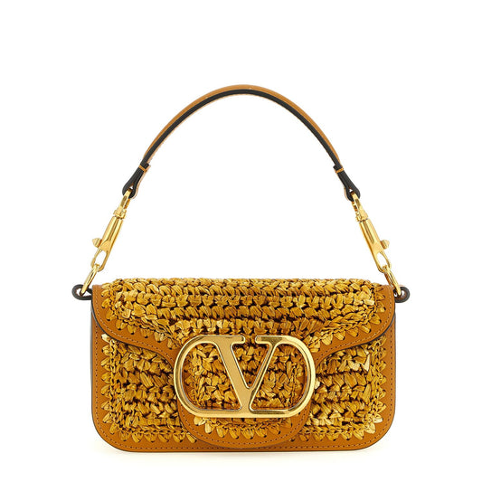 Valentino Garavani Gold Viscose Shoulder Bag