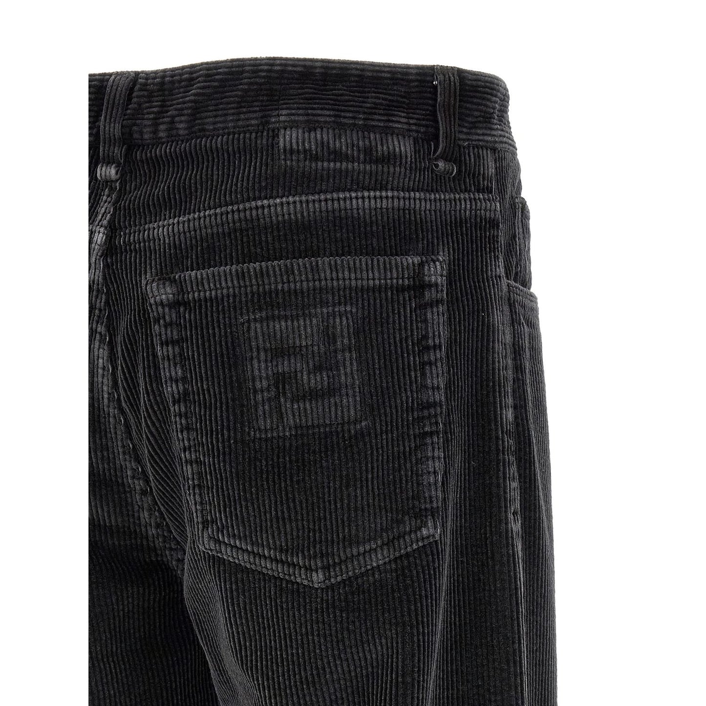 Fendi Gray Cotton Casual Pants
