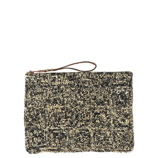 Ibeliv Bicolor Raffia Clutch Bag