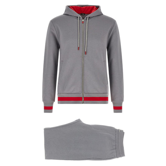 Kiton Gray Cotton Sweatsuit