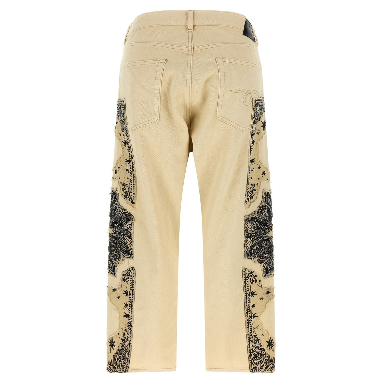 R13 Beige Cotton Straight-Leg Jeans