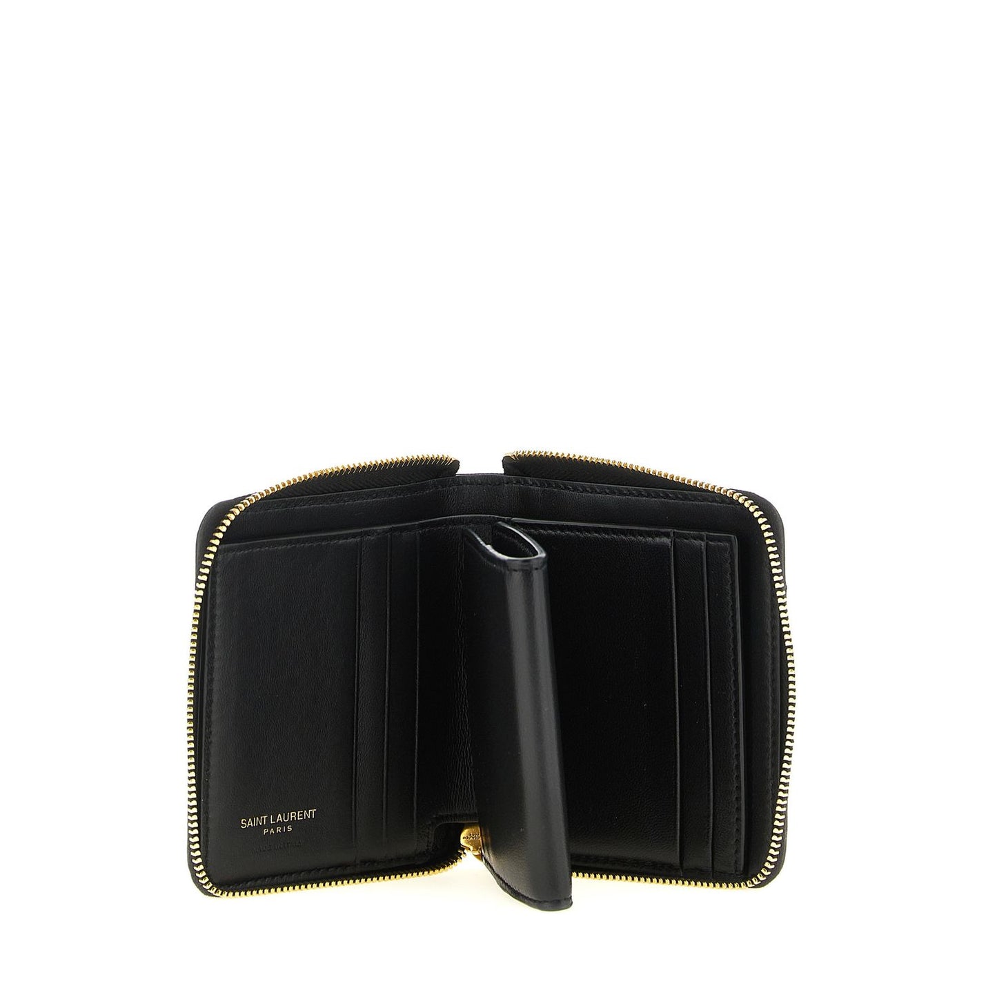 Saint Laurent Black Lamb Leather Cardholder