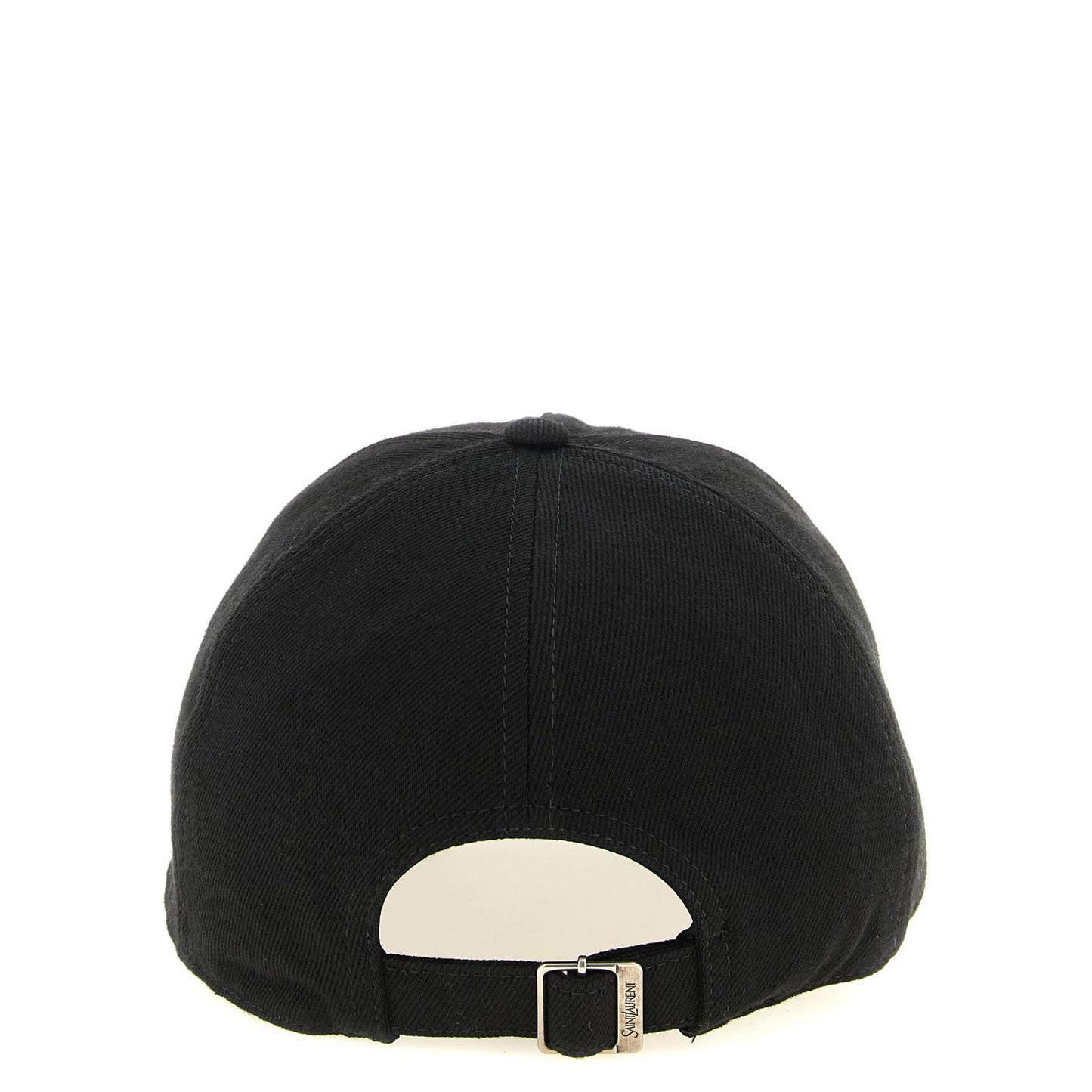 Saint Laurent Black Cotton Cap (Baseball Hat)