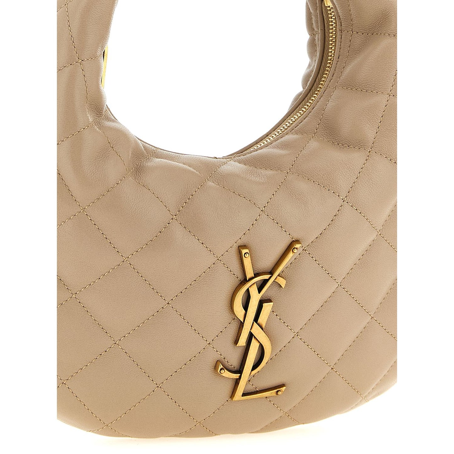 Saint Laurent Beige Icarino Lamb Leather Handbag