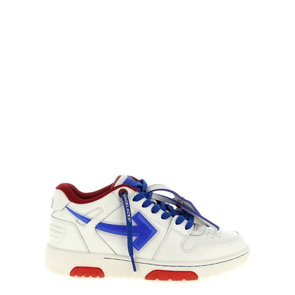 Off-White Blue Leather Athletic Sneakers