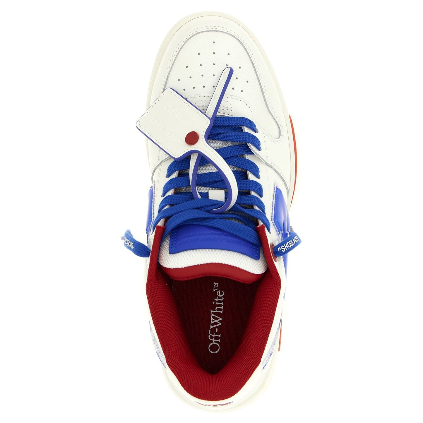 Off-White Blue Leather Athletic Sneakers