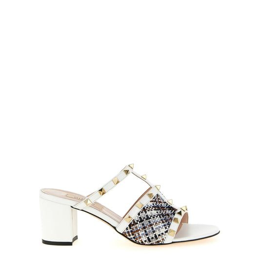 Valentino Garavani White Polyester Platform Sandals