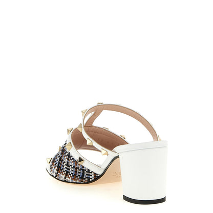 Valentino Garavani White Polyester Platform Sandals