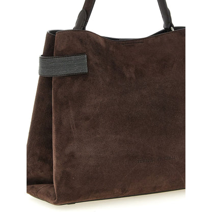 Brunello Cucinelli Brown Calfskin Handbag